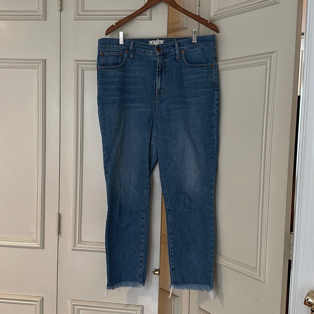Madewell perfect vintage frayed hem jean
